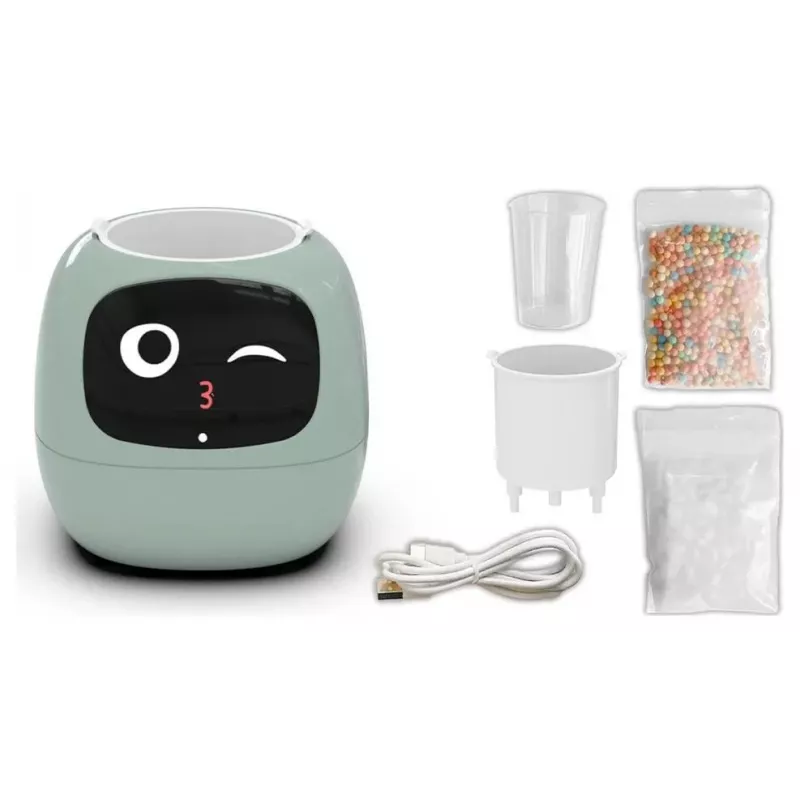 PlantsIO IVY GRN sistema di coltivazione idroponica 6 vasetti bianco con dettagli verdi
