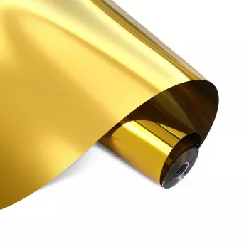 LOKLIK Pellicola in vinile adesiva permanente Mirror-Metallic Gold 30,5 x 180 cm