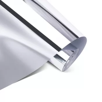 LOKLiK Pellicola in vinile adesiva permanente Mirror Metallic - Silver - 30,5 x 180 cm (12
