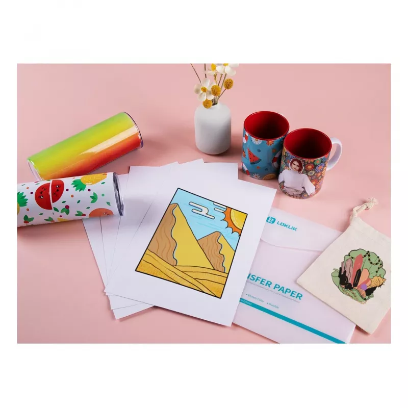 LOKLIK Europe Transfer Paper Sheets - Light - confezione da 8