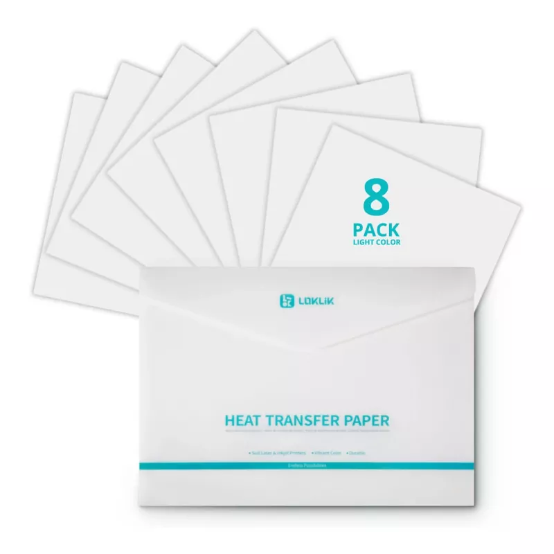 LOKLIK Europe Transfer Paper Sheets - Light - confezione da 8