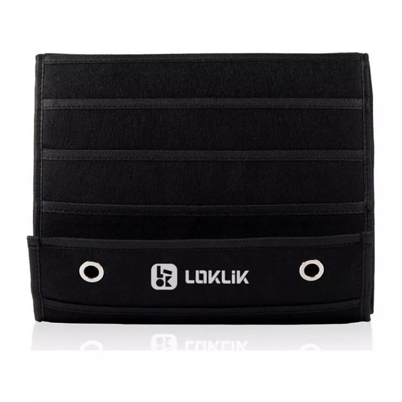 LOKLIK porta rotoli in vinile - supporto da parete per 24 rotoli, nero