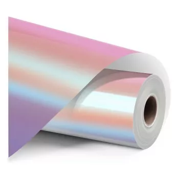 LOKLIK pellicola in vinile adesiva permanente olografica - rosa - 30,5 x 90 cm