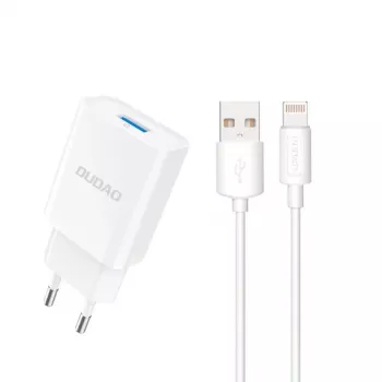 Dudao A4EU adattatore 10W 1xUSB-A con cavo USB-A a Lightning (1m) - bianco
