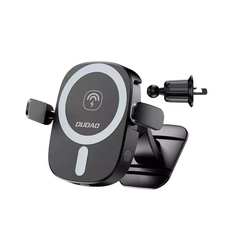 Dudao FW11 supporto per cellulare da auto con caricabatterie wireless 15W bocchetta/plancia - nero