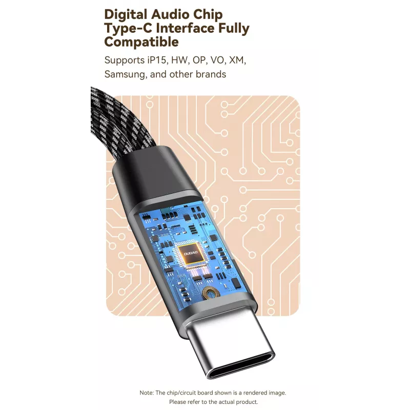Dudao L13C+ adattatore 2-in-1 USB-C a USB-C con audio e ricarica