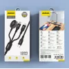Dudao A12Max+ cavo di ricarica multiplo 3-in-1 USB-C a Lightning + USB-C + Apple Watch, 100W PD, 1,2m, nero