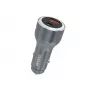 Dudao R4Ultra caricabatterie da auto 120W Power Delivery Quick Charge LED USB-A USB-C grigio