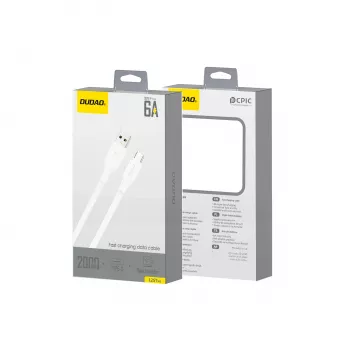 Dudao L2S USB-A a USB-C 30W 2m bianco cavo di ricarica e dati