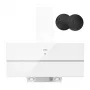 ISEASY TV1390D4-CC-I2 Cappa da Parete 90cm 750m³/h acciaio inox vetro nero