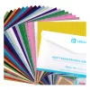 LOKLIK Pacchetto di materiali in pellicola per plotter (A4), vinile termotrasferibile, 28 fogli, multicolore