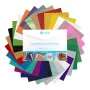 LOKLIK Pacchetto di materiali in pellicola per plotter (A4), vinile termotrasferibile, 28 fogli, multicolore