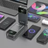 Powerbank Dudao K31 Pro 45W 20000mAh con cavo USB-C estraibile integrato - grigio