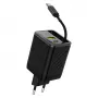Caricabatterie Dudao A67EU GaN 67W con cavo USB-C estraibile integrato, Power Delivery Quick Charge - nero