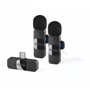 Sistema di microfoni wireless BOYA BY-V20 V2.0 2.4GHz - nero