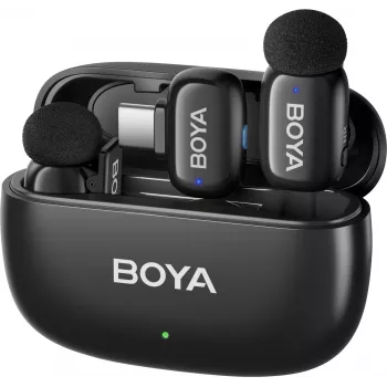 Sistema di microfoni wireless BOYA mini 2-02 2,4 GHz USB-C - nero