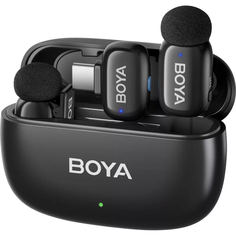 Sistema di microfoni wireless BOYA mini 2-02 2,4 GHz USB-C - nero