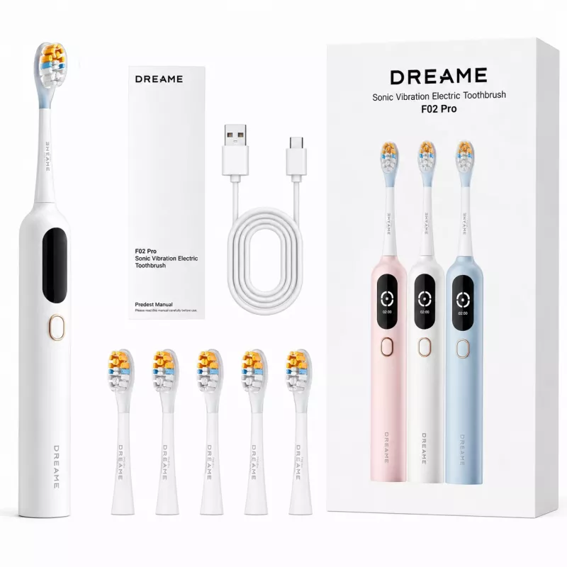 Dreame F02 Pro Spazzolino Elettrico Sonico, Set, Bianco
