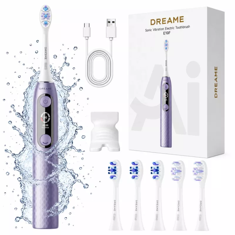 Dreame E10F Spazzolino Elettrico Sonico, Set, Viola