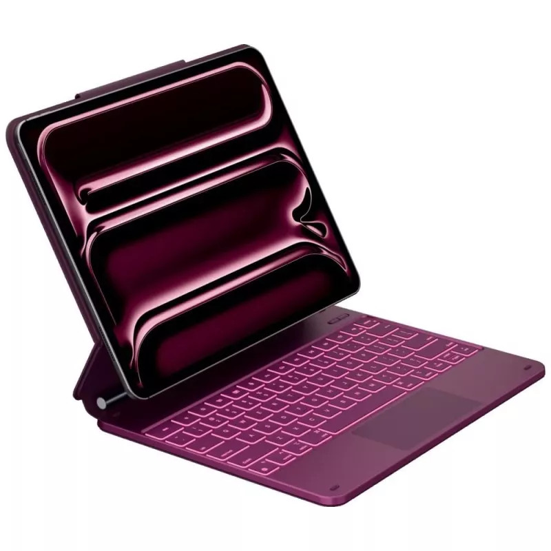 Typecase Edge Custodia con tastiera per iPad Air 13 2024/2025, rosso lampone