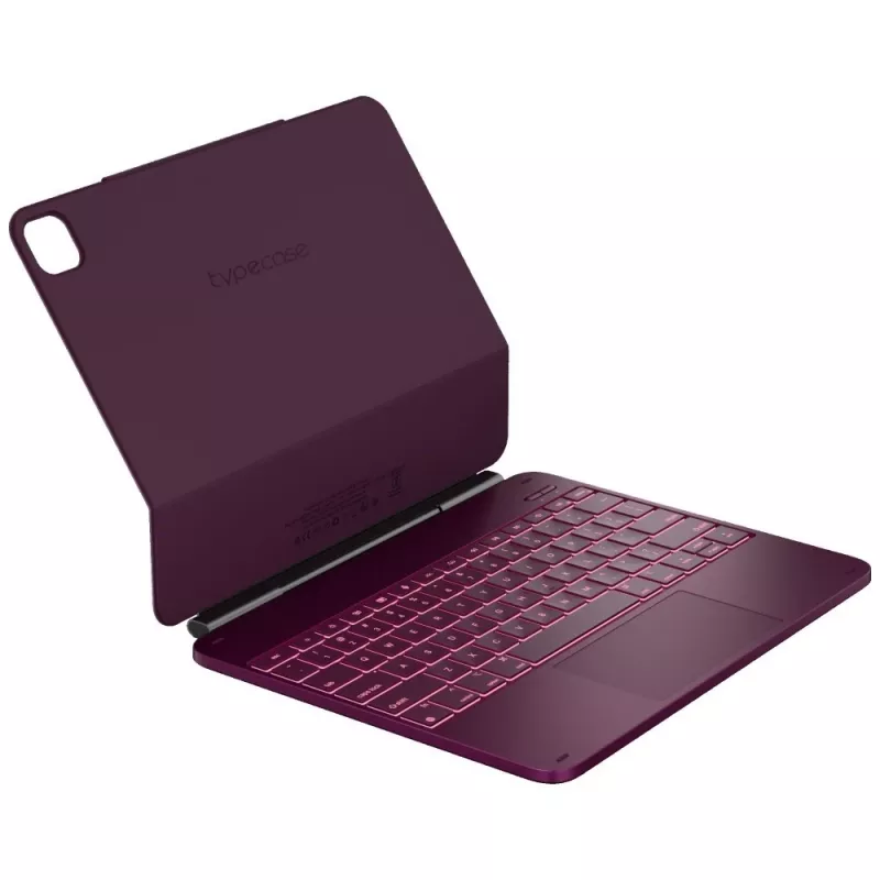 Typecase Edge Custodia con tastiera per iPad Pro 13 2024/2025, rosso lampone
