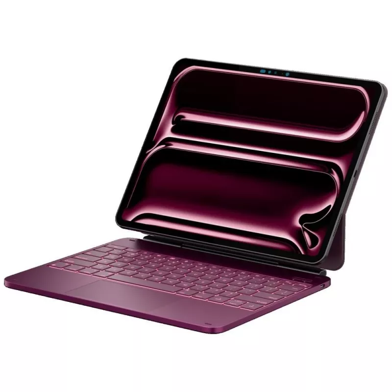 Typecase Edge Custodia con tastiera per iPad Pro 13 2024/2025, rosso lampone