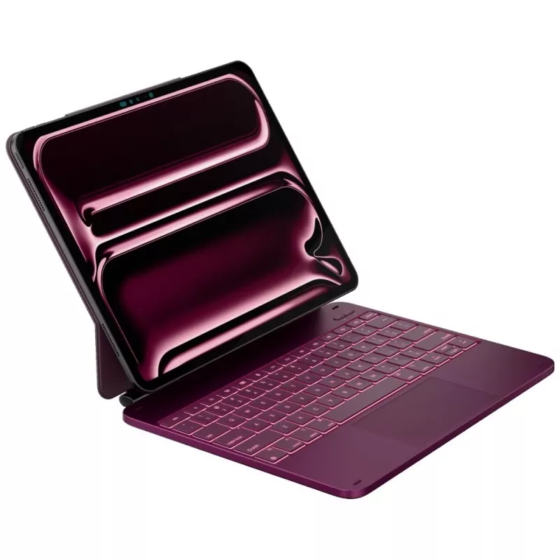 Typecase Edge Custodia con tastiera per iPad Pro 13 2024/2025, rosso lampone