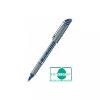 Pentel BL27 EnerGel penna gel liquida - argento - blu - metallo - 0,7 mm - 0,35 mm