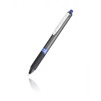 Pentel K497-C penna gel retrattile - inchiostro blu - punta ago 0,5 mm - corpo nero - 1 confezione