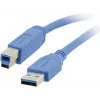 Kramer C-USB3/AB-3 Cavo USB 3.0, USB-A maschio a USB-B maschio, 0,9 m (3 ft), blu