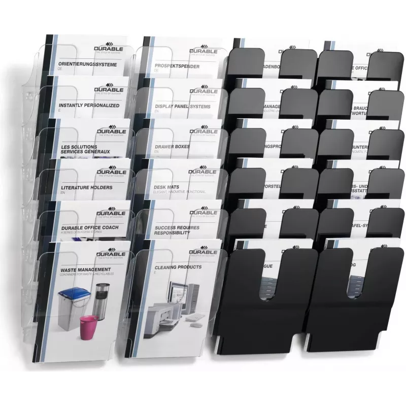 DURABLE FLEXIPLUS 6 espositore per depliant A4 verticale trasparente 1700008011