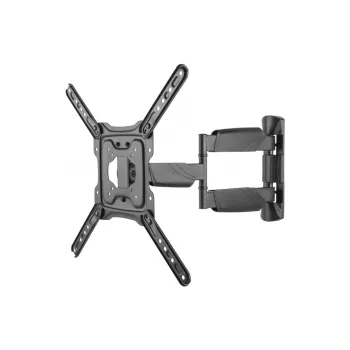 DELTACO ARM-1205 supporto a parete full motion per display LCD piatti/curvi da 23-55 pollici, nero, braccio a 3 snodi, VESA fino a 400x400, portata 35 kg