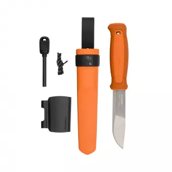 Morakniv Kansbol coltello a lama fissa con kit di sopravvivenza, arancione