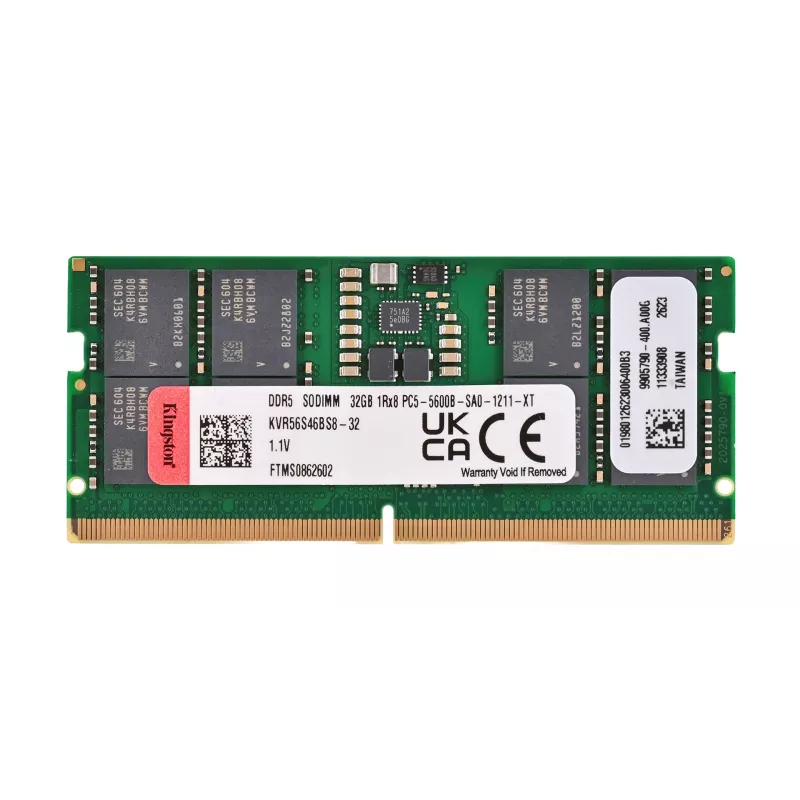 Kingston Technology KVR56S46BS8-32 32 GB DDR5 5600 MT/s SO-DIMM modulo di memoria RAM
