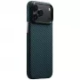 PITAKA Ultra-Slim custodia MagSafe per iPhone 17 Pro Max, nero/blu twill in fibra aramidica