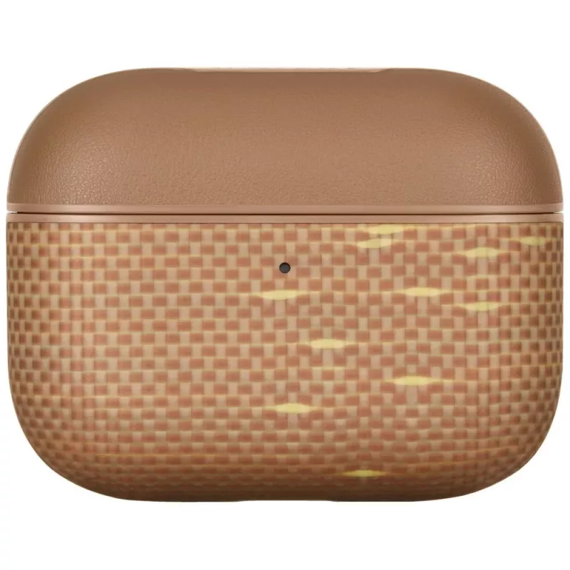 Custodia in fibra aramidica PITAKA per AirPods Pro 3, Golden Glint