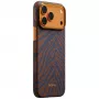 PITAKA Edge Case Breath of Veins per iPhone 17 Pro Max, fibra aramidica, Burning Orange, compatibile MagSafe