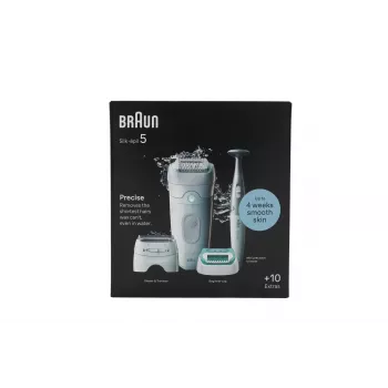 Braun Silk-épil 5 5-251 Set epilatore Wet & Dry senza fili ricaricabile bianco/rosa