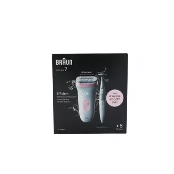 Braun Silk-épil 7 7-210 Set epilatore Wet & Dry con rasoio, trimmer e base di ricarica