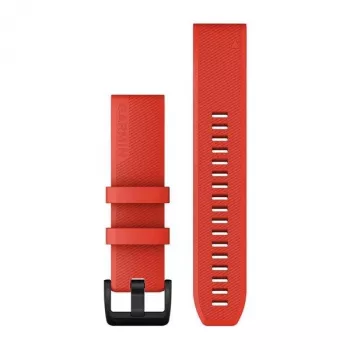 Garmin QuickFit 22mm cinturino in silicone rosso laser con fibbia in acciaio inox nera 010-12901-02
