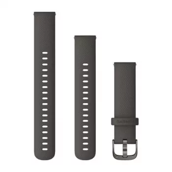 Cinturino in silicone Garmin QuickFit 18 mm grafite con cuciture grigio ardesia 010-12932-0E