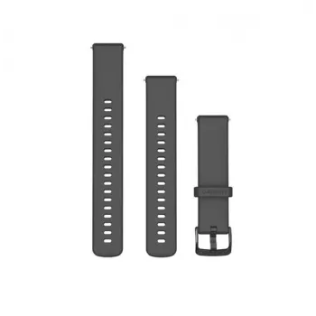 Cinturino in silicone per orologio Garmin Quick Release 18 mm, Gravel Grey, 010-13256-00