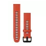 Cinturino in silicone Garmin QuickFit 20 mm Flame Red/Graphite 010-13279-04