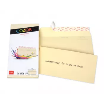 Busta ELCO Color C5/6 (114 x 229 mm), senza finestra, autoadesiva, 100 g/m², chamois, 25 pezzi (74617.41)