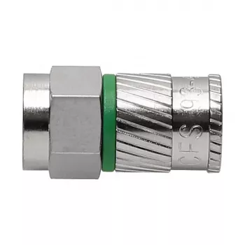 AXING CFS09348 connettore maschio F-Type a compressione acciaio inox confezione da 50