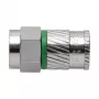 AXING CFS09348 connettore maschio F-Type a compressione acciaio inox confezione da 50