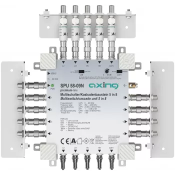 AXING SPU 58-09N Multiswitch attivo 5 ingressi 8 uscite, con canale di ritorno