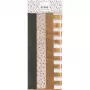 ARTOZ PAPIER Carta Silk a righe assortite rame/nero/bianco 50 x 70 cm (144500-77)