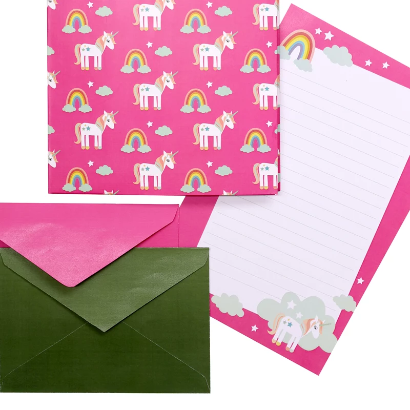 Carta da lettere con buste Artoz Papier 334001-03, Unicorn pink (circa DIN A5), 80 g/m², 1 confezione
