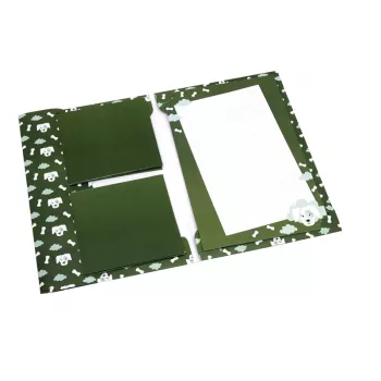 Artoz Papier Carta da lettere con buste motivo cane verde oliva ca. DIN A5 80 g/m² 1 confezione